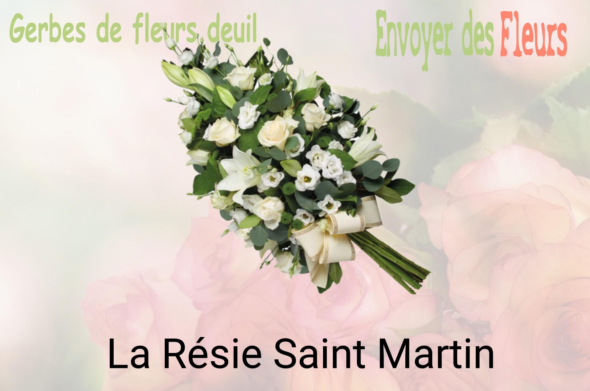 Gerbe de fleurs de deuil livrée à La Résie-Saint-Martin